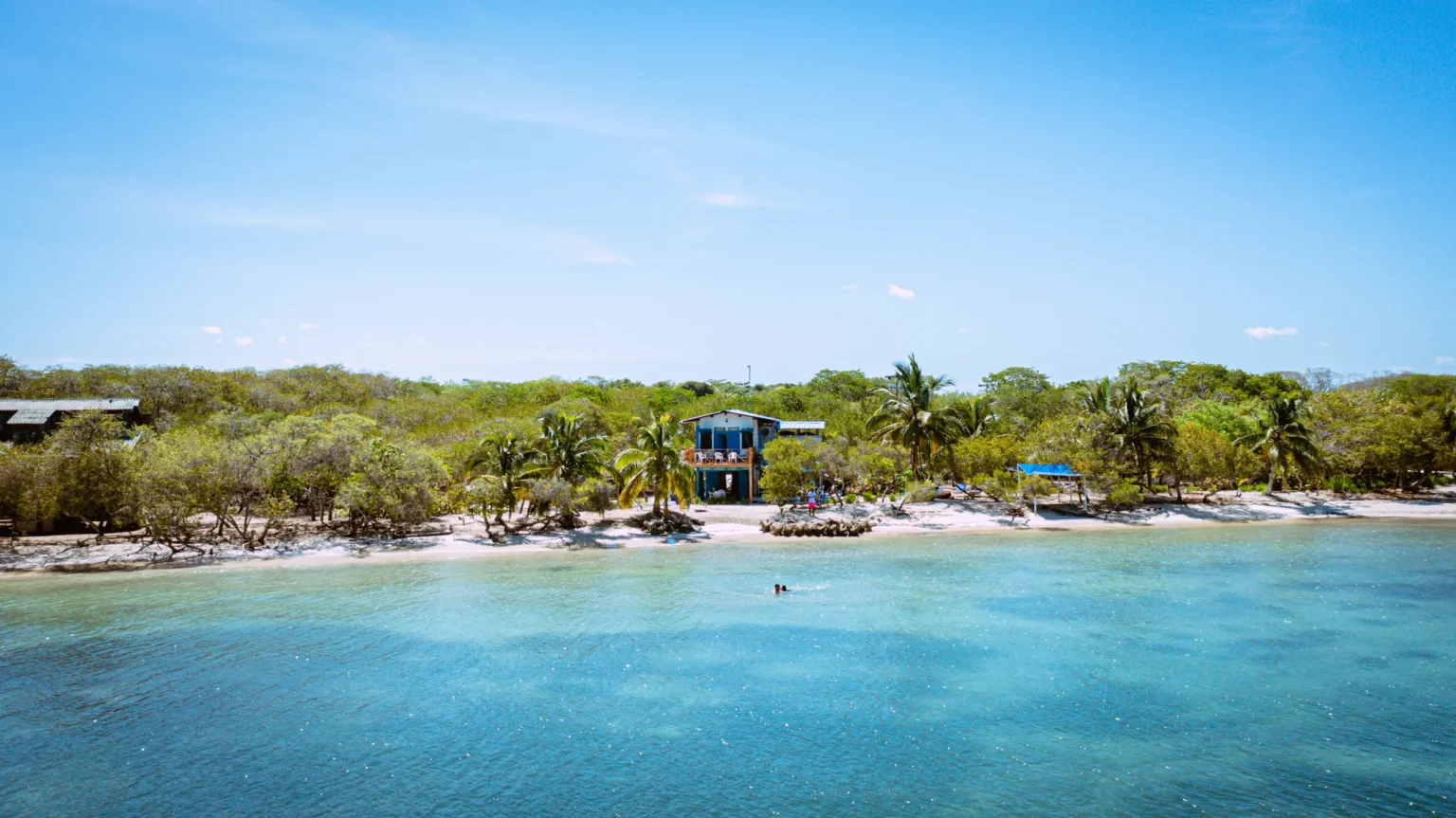 Beach house exterior and social area